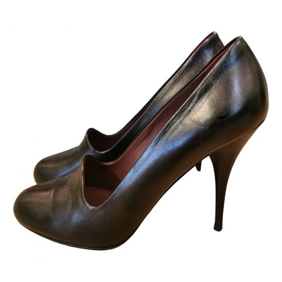 1990s Miu Miu Black High Heels. Size 41 - Picture 1 of 15